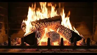 Cozy Fireplace (1 Hours). Fireplace with Crackling Fire Sound
