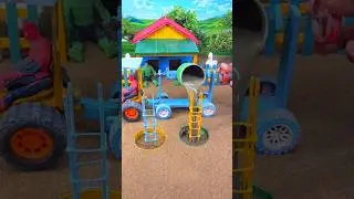 🔥 Real Working Homemade Mini Tractor Cement Mixer Pillar Making #shorts #youtubeshorts