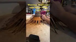 Weaving a Traditional cedar hat #cedar #weavers #haida