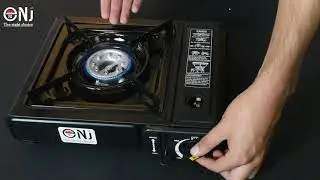NJ 153 Portable Gas Stove Single Burner Camping Cooker Outdoor with Carry Bag and Case