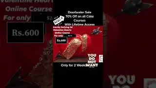 Blockbuster 70% Off on All Online Cake Courses with Lifetime Access/Recorded Videos by Gateau Studio
