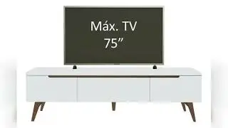 Review: Rack Retr&ocirc; Reims Madesa Tv At&eacute; 75 Polegadas P&eacute;s De Madeira B Cor Branco XA691709ACP