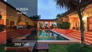 HUNSA VILLA Hua Hin available fully furnished at 28,000,000 baht. Call +66653232900