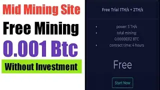 Free Bitcoin Mining Website 2021 | Free Cloud Mining Site | Mid-mining Site