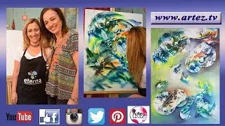 Pinta un cuadro abstracto con acrílicos profesionales-Nora Pareja