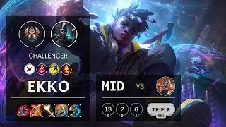 Ekko Mid vs Qiyana - KR Challenger Patch 10.6