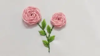 Stem Stitch Hand Embroidery Designs | Embroidery Stitches | Beautiful Flower Embroidery Design |