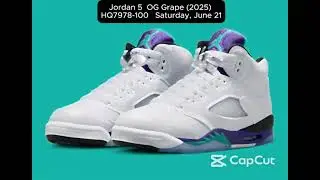 Hottest 🔥🔥🔥 Jordan Release of June 2025 - Jordan 5 OG Grape