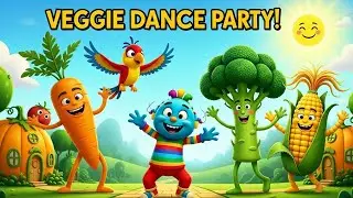 Veggie Dance Party 🥕🥦| Learn Vegetables I Dancing Vegetables Song I Vegetable Song for Kids