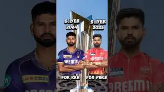 shreyas iyer in kkr 2024 vs shreyas iyer in pbks in 2025 IPL comprising ⚡ #shorts #shreyasiyer #ipl