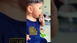 Baby&rsquo;s enjoying eating the snack by himself. #babydevelopment #childdevelopment #cutebaby