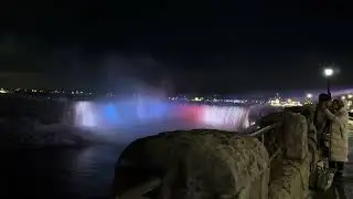 Niagra&rsquo;s light in winter  #niagarafalls #canada #snow #winter #kerala 