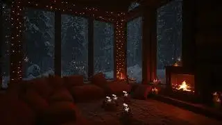 Cozy Winter Night cabin Winter Jazz 🌙🔥 Smooth Jazz Piano for Calm Cabin Mood