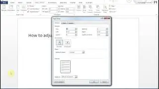 Video Tutorial How To Adjust the Margins in Microsoft Word 2013