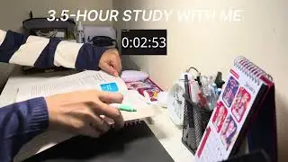 Day 31 Studying in 2026 📚 | 3.5-HOUR STUDY WITH ME | pomodoro 25/5 with night ambience