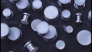 Mother of Pearl Stainless Steel Plugs (2G - 5/8