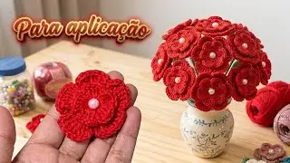 Como fazer flor de croch&ecirc; em 3D