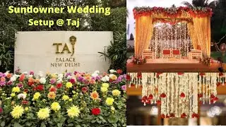 Beautiful Sundowner Wedding Setup at Taj Palace Hotel, New Delhi, Flower Decoration by #smitasaurabh
