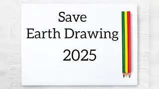 Save Earth Drawing || World Earth Drawing Easy || Save Tree Save Earth Poster Drawing