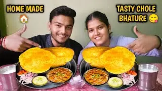 ASMR Eating Home Made Tasty Chole Bhature 😋 || Naina Mukbang || @AvtarMalkaniyaVlogs 