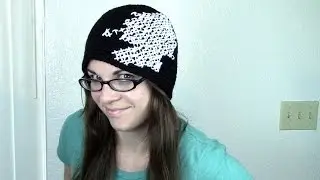 Cross-Stitch on Crochet | Crochet Beanie with Cross-Stitch | Free Pattern