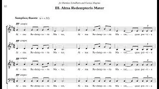 Philip Cooke - Four Marian Antiphons (score video)