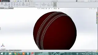 solidworks tutorial |how to draw cricket ball in solidworks |tutorial 2015-16