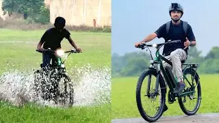 Chotu Ne Test Kiya Electric Cycle Ko Wet Field Mein
