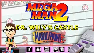 Dr. Wily's Stage 1 from Mega Man 2 on Mario Paint