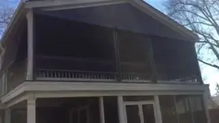 Screen In a Sleeping Porch with Retractable Screens