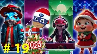#4K New! Build a Queen +Tiles hop-19 songs! tiles hop download PJ Masks  Crazy Baby Shark  #tileshop