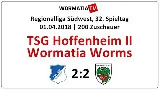 Zusammenfassung TSG Hoffenheim II - Wormatia 2:2 (01.04.2018)