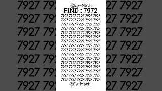 👀👀👀🧠🧠👉👉👉 7972 in just 10 seconds? #fyp #fypシ゚ #fypyoutube #iq #iqtest #gk #shorts