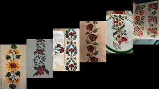 Asan border design/Dusuti embroidery design/cross stitch pattern for bedsheet/table cover