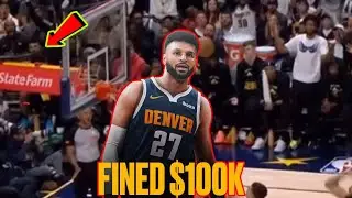 Jamal Murray , throw a heat pack on the court/ref