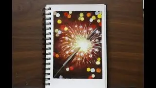 DIWALI Sparklers Painting | Acrylic Painting For Beginners | Divya Arts Studio