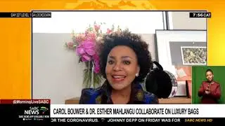 Carol Bouwer and Dr. Esther Mahlangu collaborate in making luxury bags