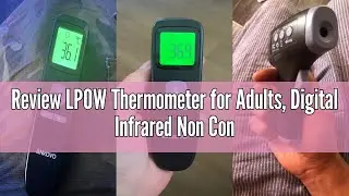 Review LPOW Thermometer for Adults, Digital Infrared Non Contact Thermometer with Fever Alarm, LCD S