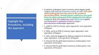 Reading an Operative Report CABG