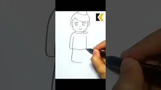 How To Draw A Flight Attendant Easily #flightattendant #proffesion #easydrawing  #drawing