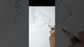 how to draw a fish #art #sketch #drawing #outline #viral #shorts