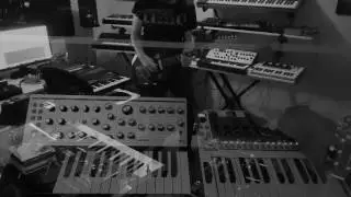 Ambient guitar and synthesizer jam - Jaguar, Sub Phatty, Minitaur, Timbre Wolf, RS-09