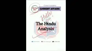 12th September 2021 The Hindu Current Affairs Analysis#UPSC#IAS#IPS