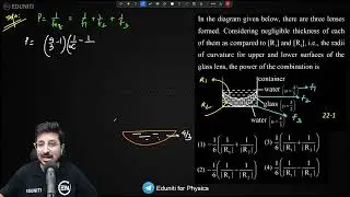 In the diagram given below, there are three lenses formed. Considering negligible thickness of each