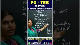 PG TRB - MATHS - 1 MINUTE IMPORTANT TOPICS #pgtrb_class