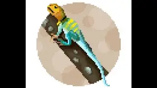 Pixel Art Daily Painting i colored Lizard 🦎 # 878