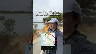 Walking 17 Miles Across San Francisco (Cross San Francisco Hiking Trail) #sanfransico