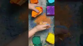 Blue/Purple/Orange Dyed Blocks
