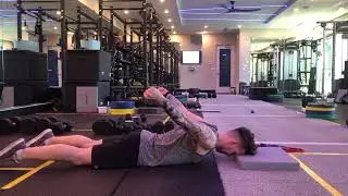 Prone Scapular Squeeze with Elbow Extension