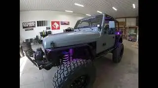 Jeep Wrangler nardo grey vinyl wrap by KBCustoms